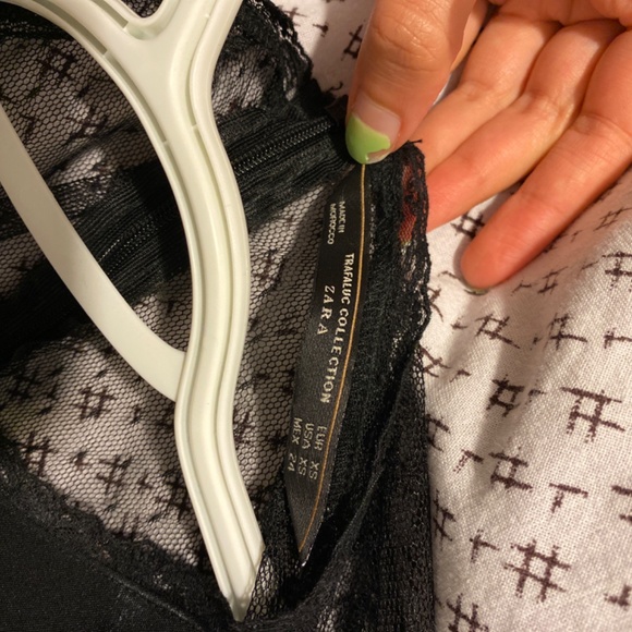 Black Zara Mini Lace Dress - Picture 4 of 4